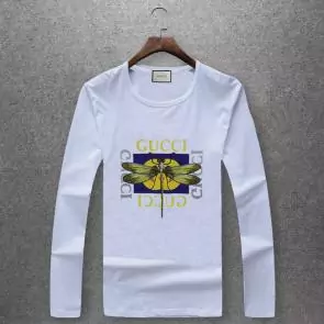 gucci t-shirt sweatshirt pullover long sleeve dragonfly gg06 white